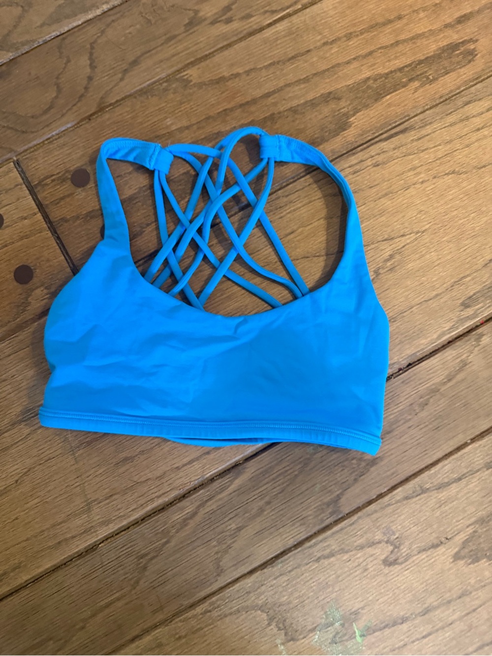 lululemon athletica Bright Blue Strappy Back Sports Bra